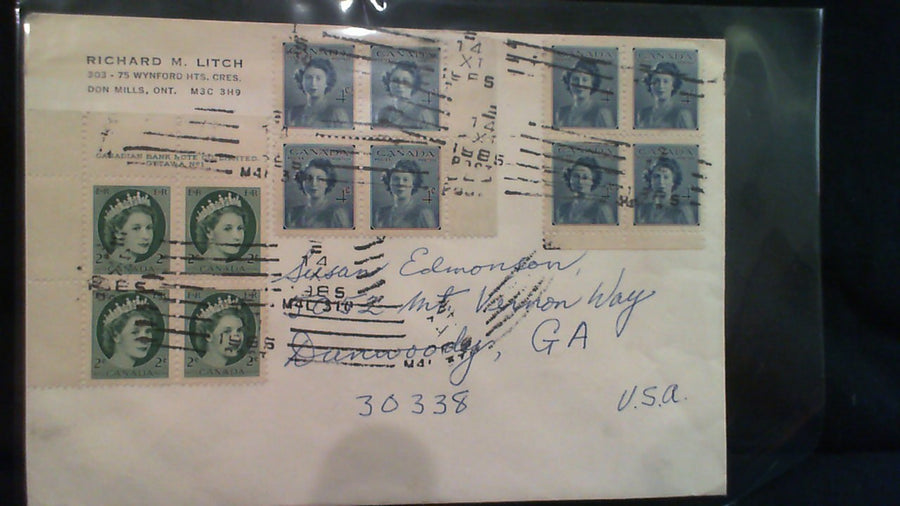 1985 stamped envelope Canada