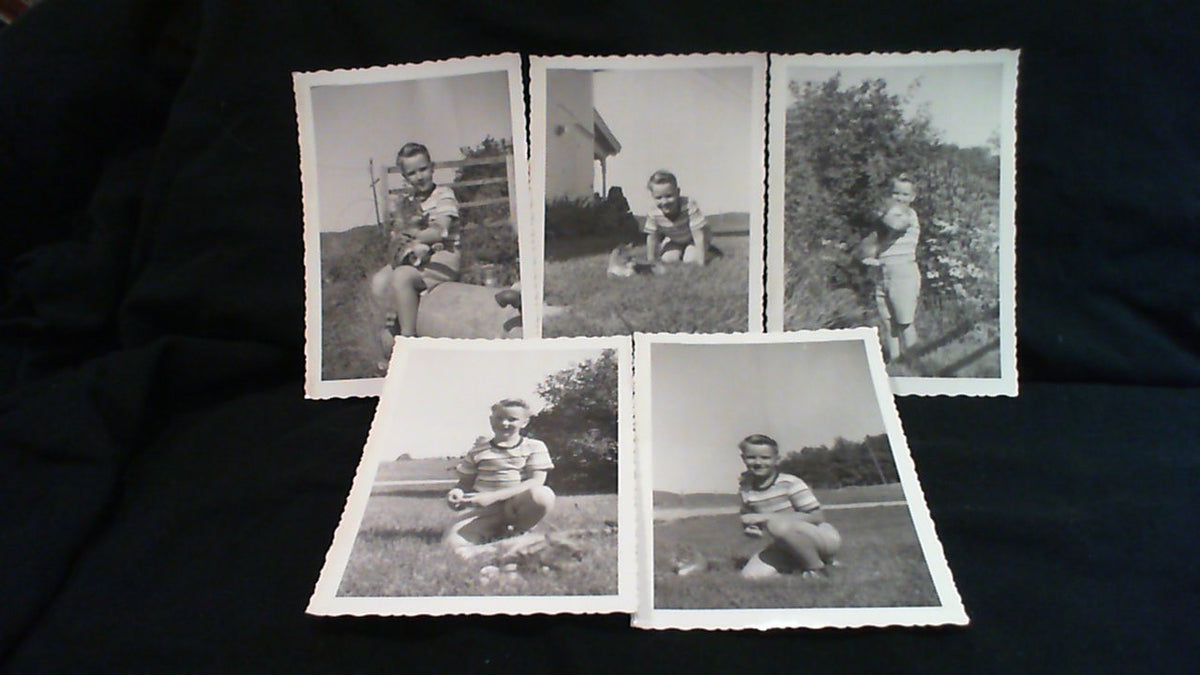Photographs - boy and his cat