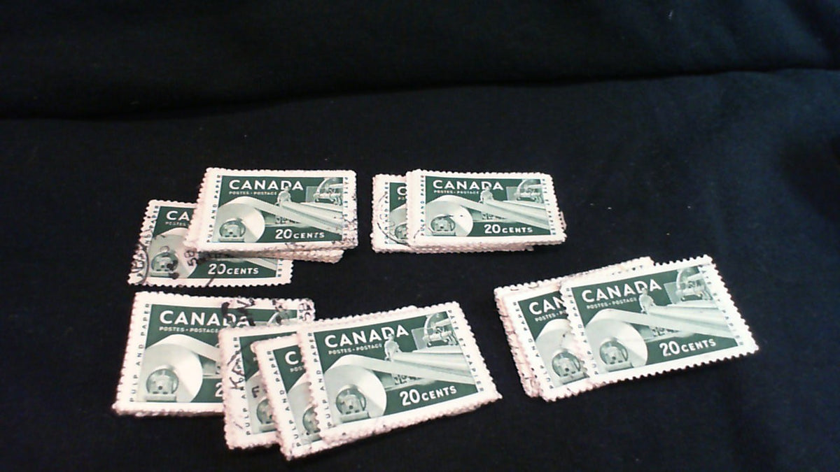 1956 Canada - used Pulp & Paper stamp - bulk lot