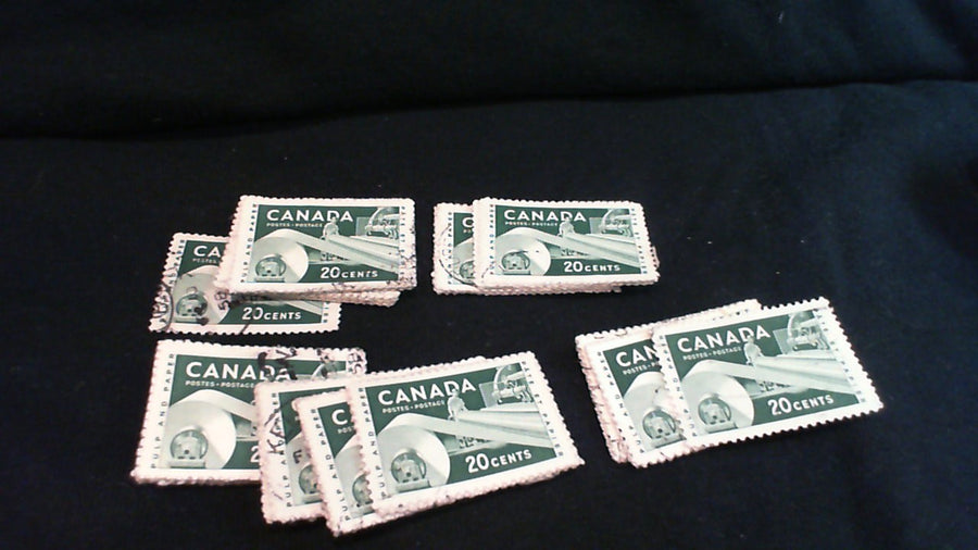 1956 Canada - used Pulp & Paper stamp - bulk lot