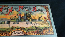 c. 1926 Army Navy Needle Book - Great Lithograph Front & Back