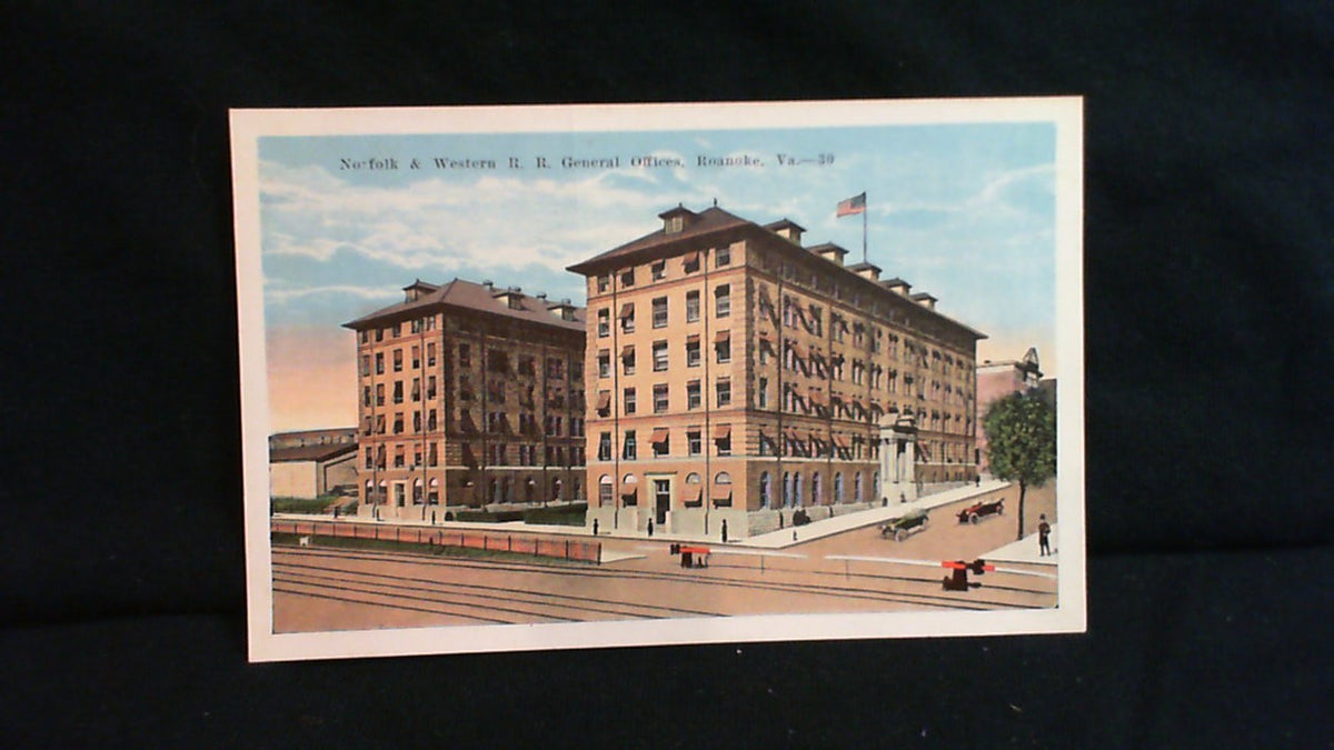 c. 1920 Postcard of the N&W Railroad General Offices in Roanoke, VA